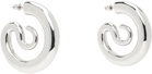 Panconesi Silver Serpent Hoops Medium Earrings