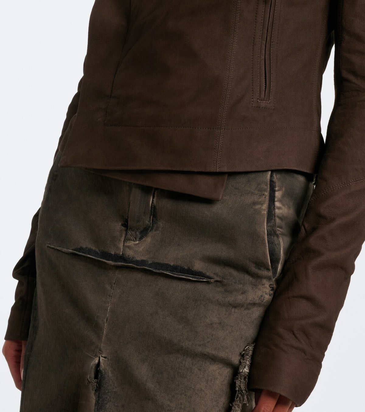 Rick Owens Classic Biker suede jacket