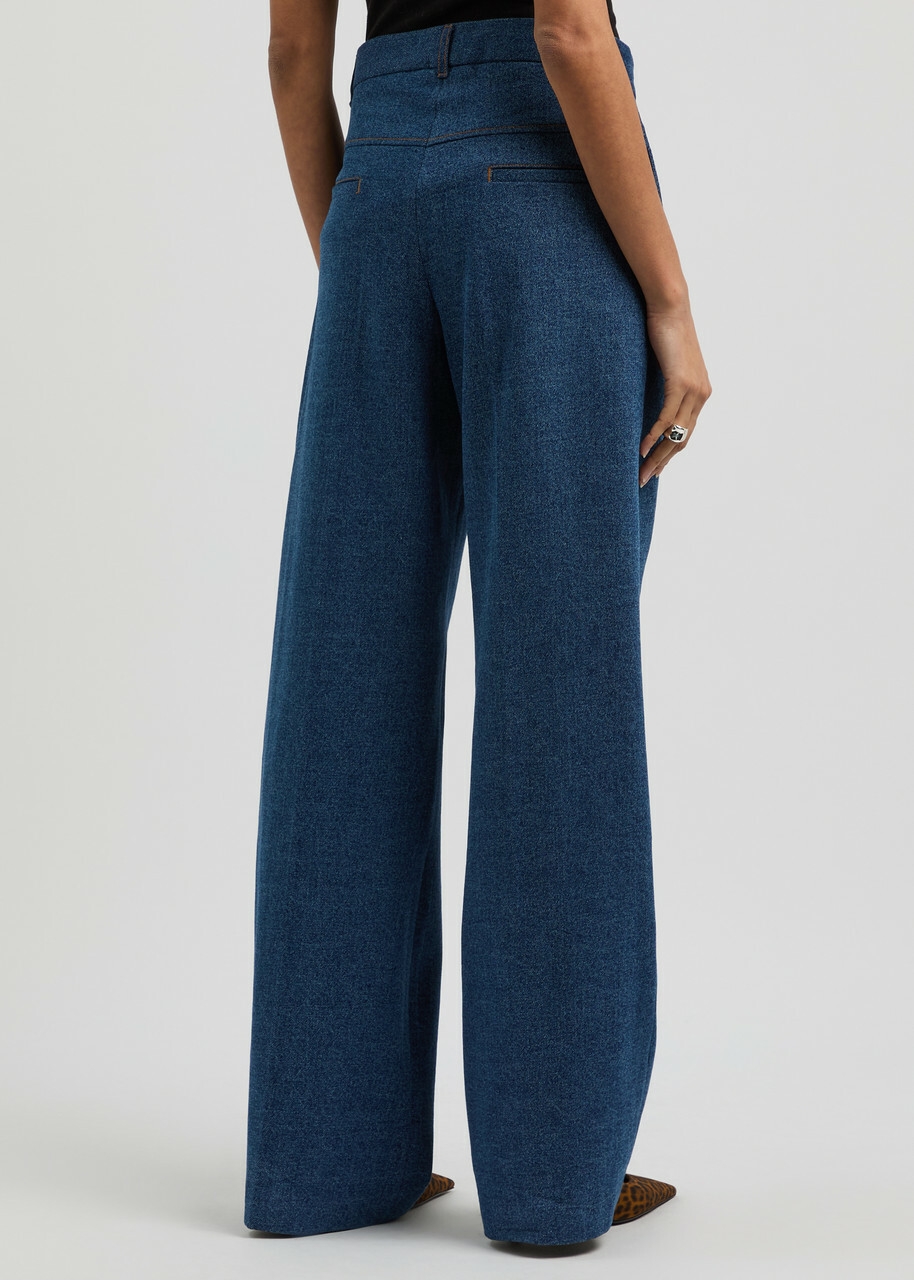 Bettter Atlas Wide-leg Denim Trousers Navy