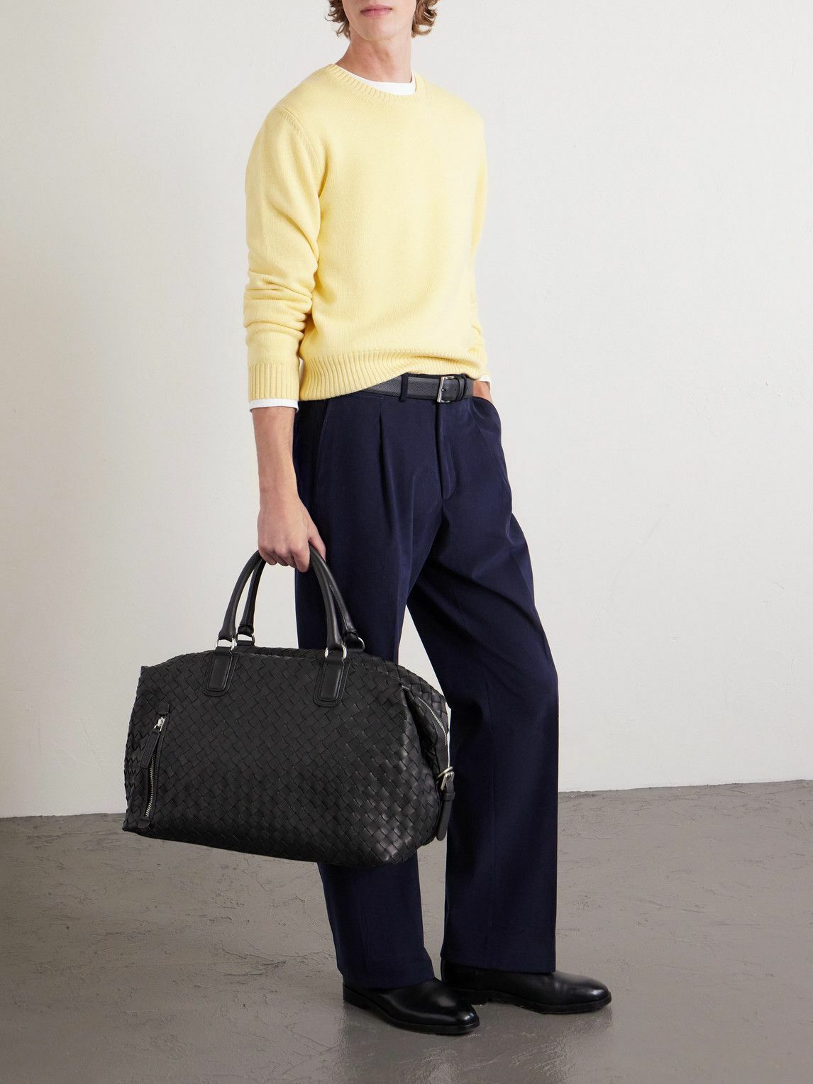 Officine Creative - Woven Leather Weekend Bag