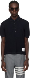 Thom Browne Navy Button Polo