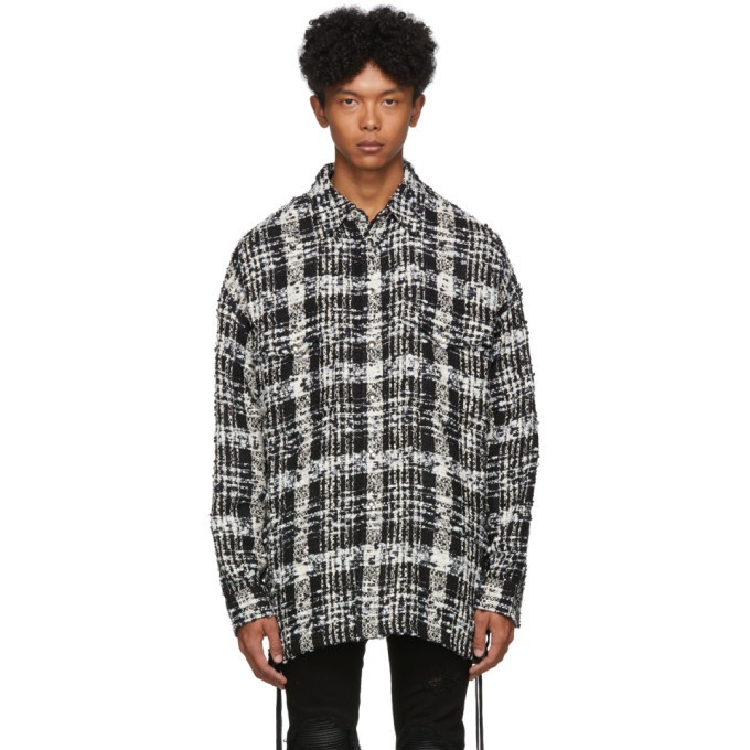 Photo: Faith Connexion Black and White Check Tweed Laced Over Shirt