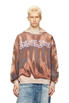 Diesel Hoodie with graffiti print - Sweaters Mens in Brown
