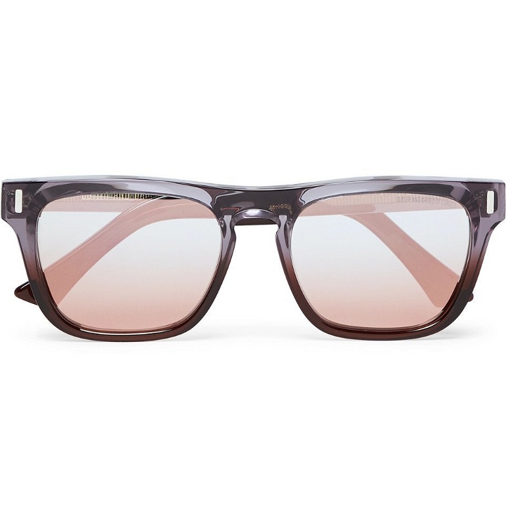 Photo: Cutler and Gross - Square-Frame Acetate and Silver-Tone Sunglasses - Men - Lilac