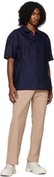 424 Navy Pintuck Polo