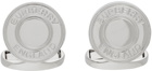 Burberry Silver Logo Detail Cufflinks