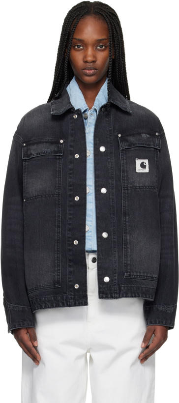 Photo: Carhartt Work In Progress Black Arctic Denim Jacket