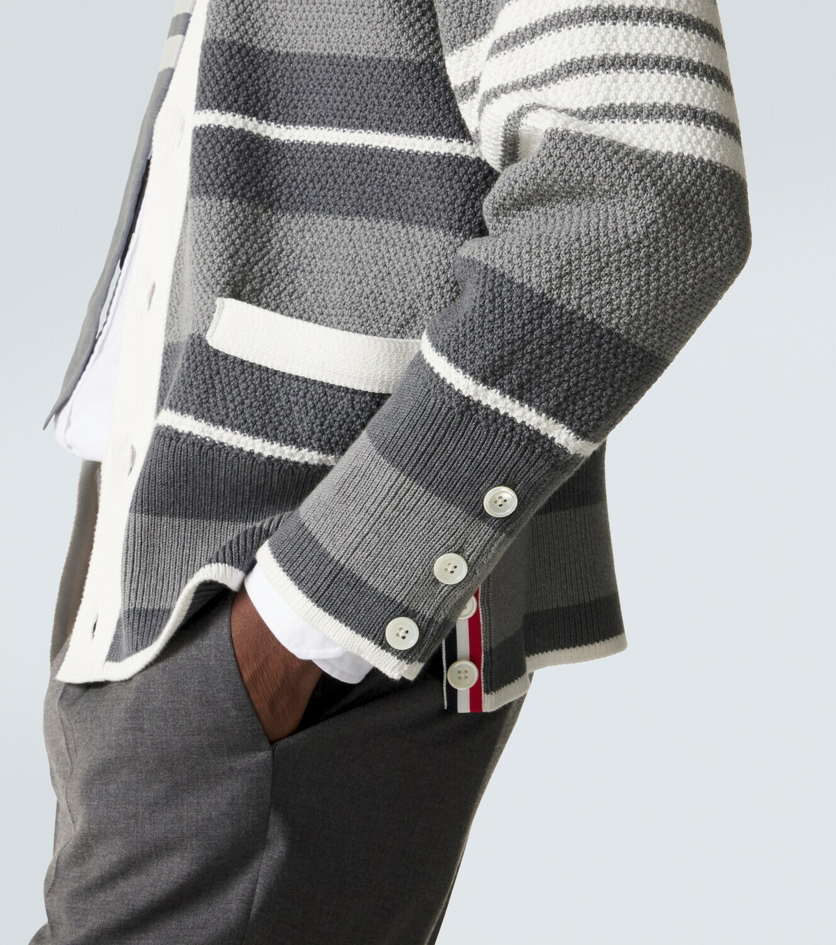 Thom Browne Striped cotton cardigan