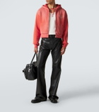 Acne Studios Logo cotton jersey zip-up hoodie