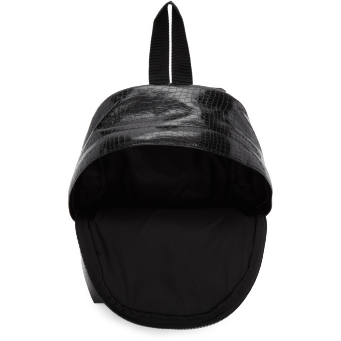 Comme des Garcons Black Small Croc Faux-Leather Backpack Comme des