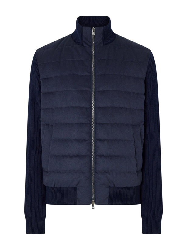 Photo: Herno - Quilted Twill Down Jacket - Blue