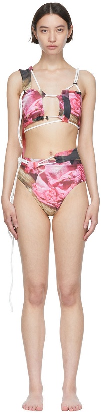 Photo: Ottolinger Pink & Brown Laced Bikini Top