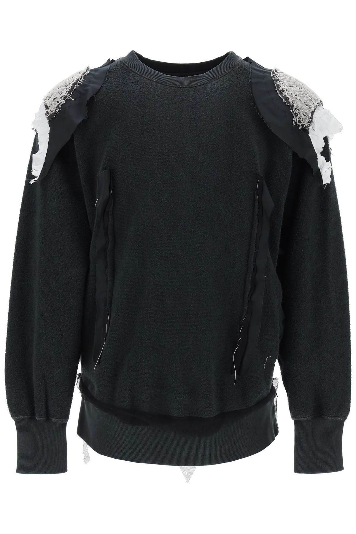 トップス Maison Margiela Inside-out Design Sweat MAISON MARGIELA inside-out sweatshirt Black Maison Margiela