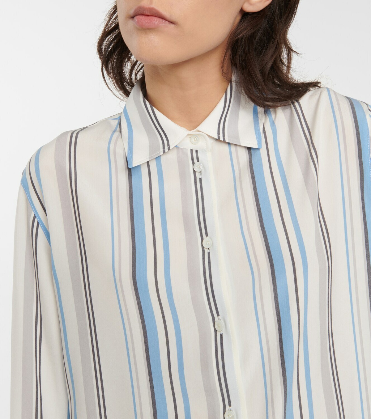 Loro Piana Idelle striped silk shirt Loro Piana