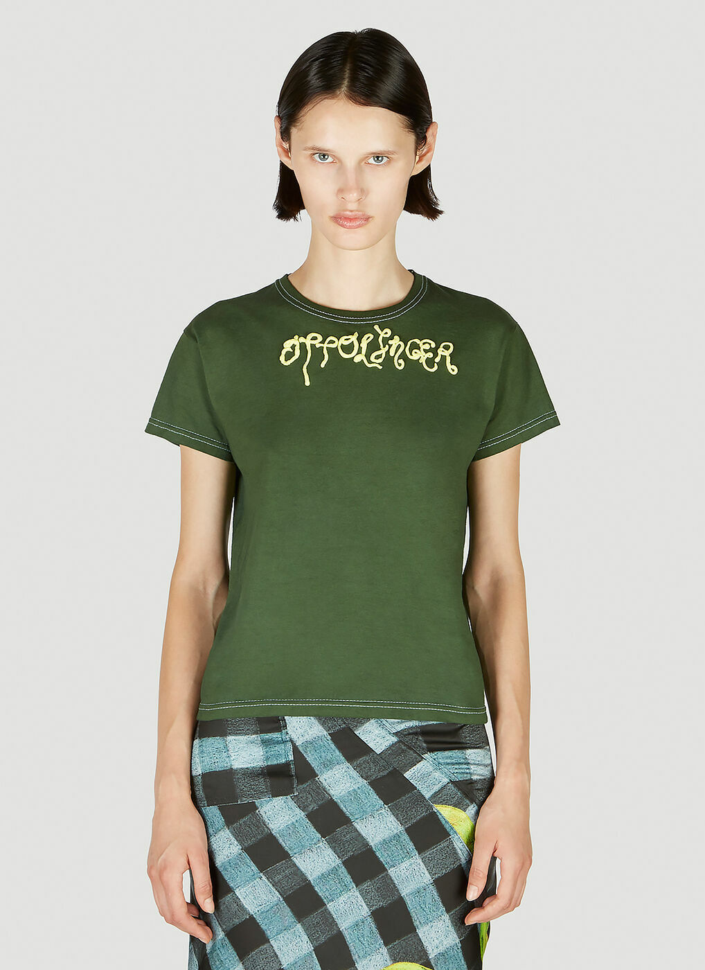 Tシャツ・カットソー OTTOLINGER TSHIRT (10110040104) Ottolinger Green Bonded T-Shirt Ottolinger