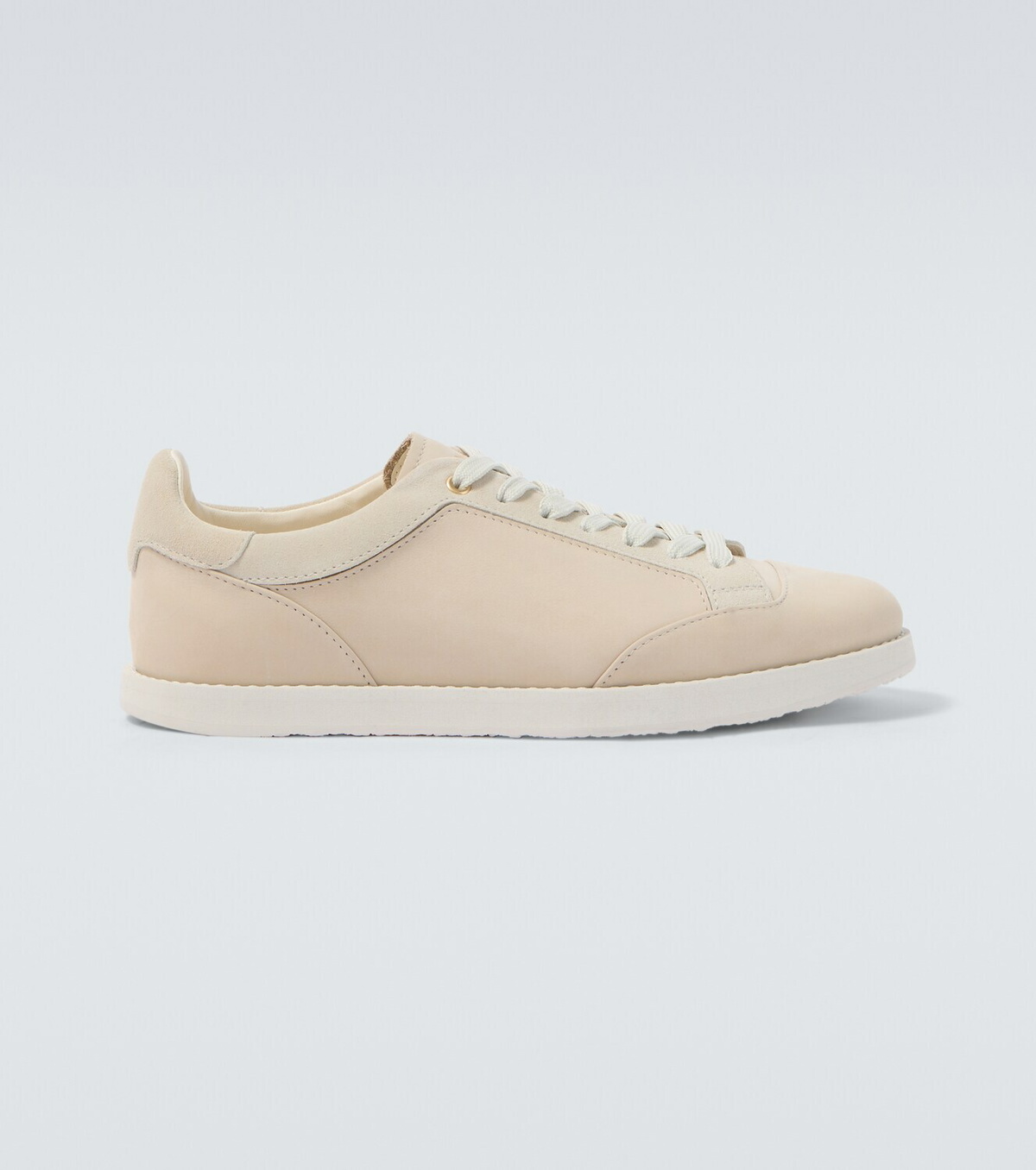 Brunello Cucinelli Suede-trimmed leather sneakers