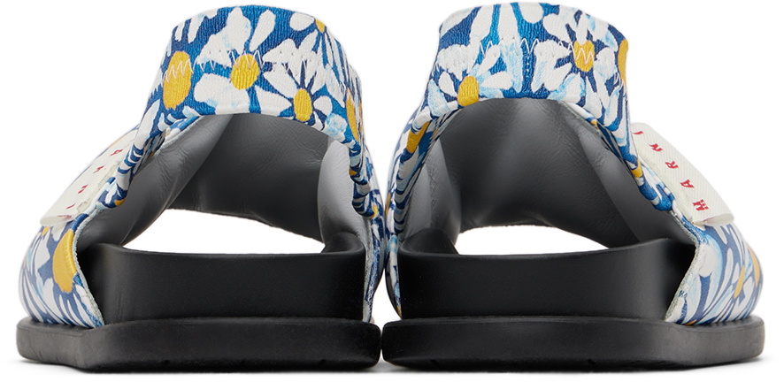 Marni Kids Blue Floral Sandals