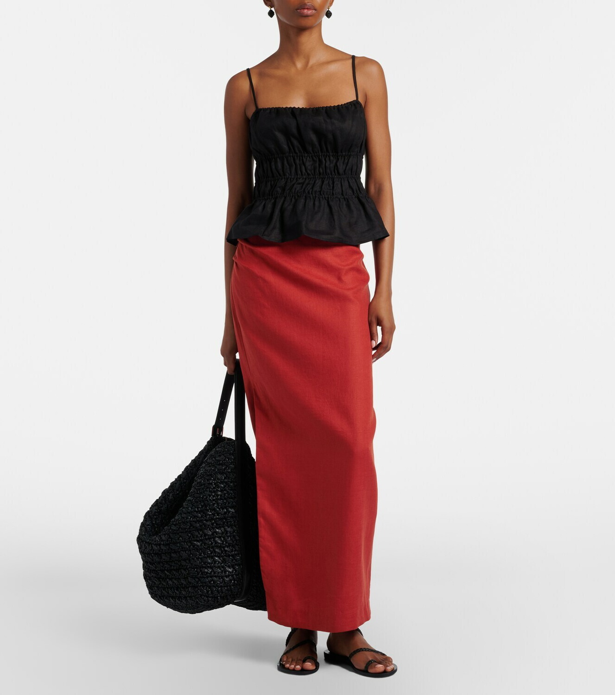 SIR Linen maxi skirt