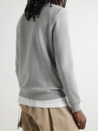 A.P.C. - Logo-Flocked Cotton-Jersey Sweatshirt - Gray