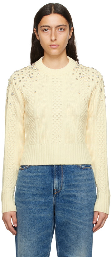 Photo: Golden Goose Off-White Cropped Sweater