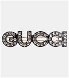 Gucci - Logo crystal-embellished hair clip