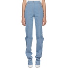 Kreist Blue Double Leg High-Rise Jeans