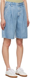 AGOLDE Blue Ellis Denim Shorts