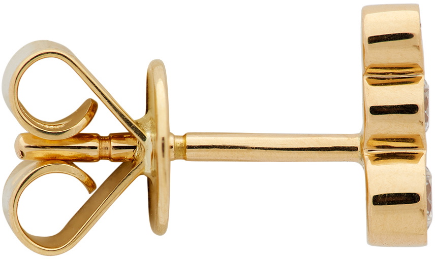 Sophie Bille Brahe Gold VVS Diamond Croissant Trois Earring