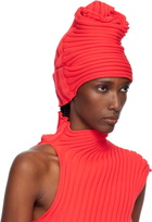 ISSEY MIYAKE Red Knit 'As It Is' Beanie