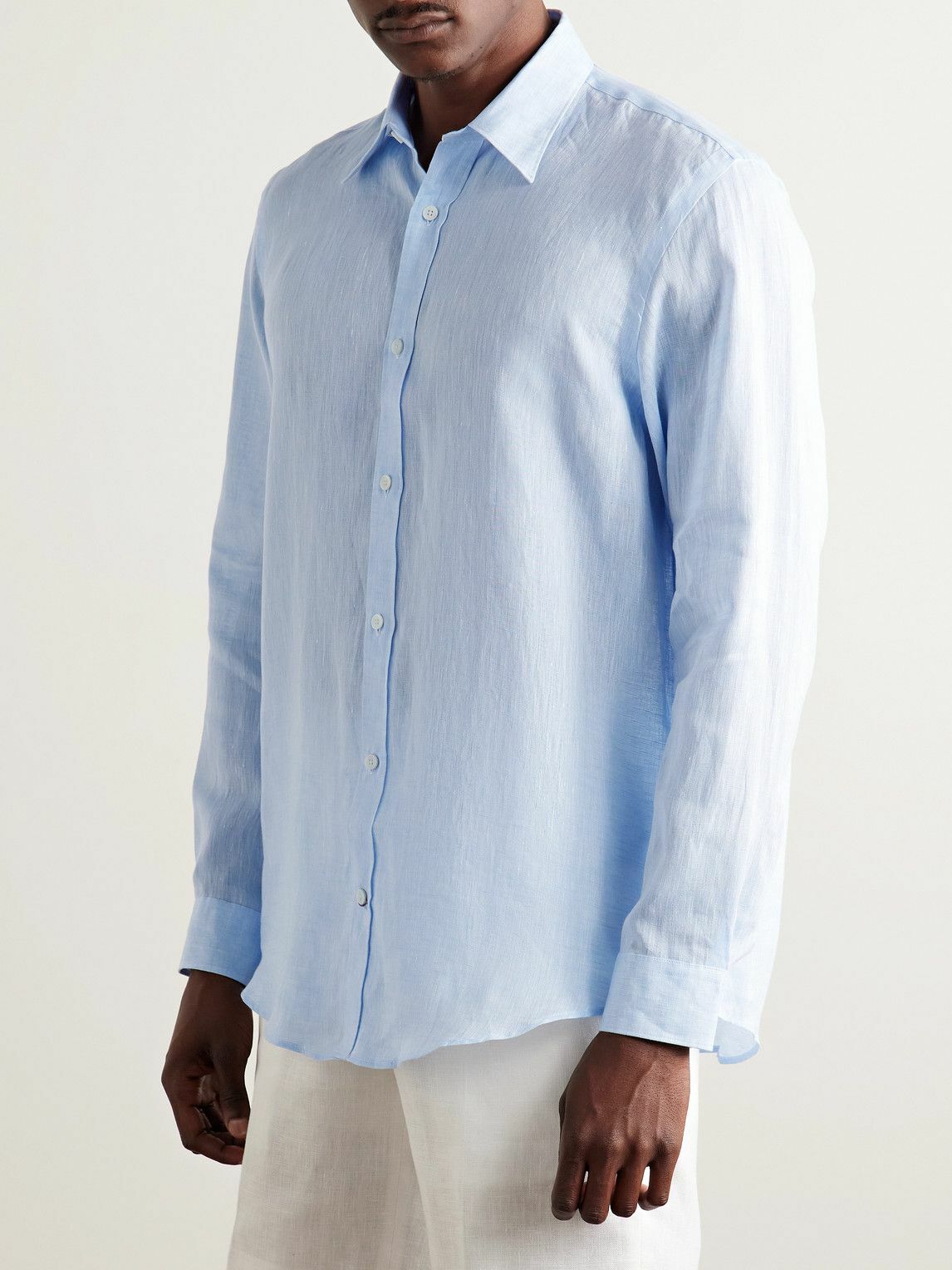 Purdey - Linen Shirt - Blue