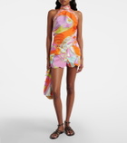 Pucci Orchidee scalloped cotton shorts