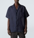 Brioni Linen bowling shirt