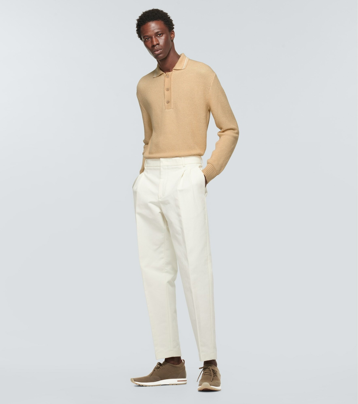 Loro Piana - Longfield linen, cotton and silk polo shirt