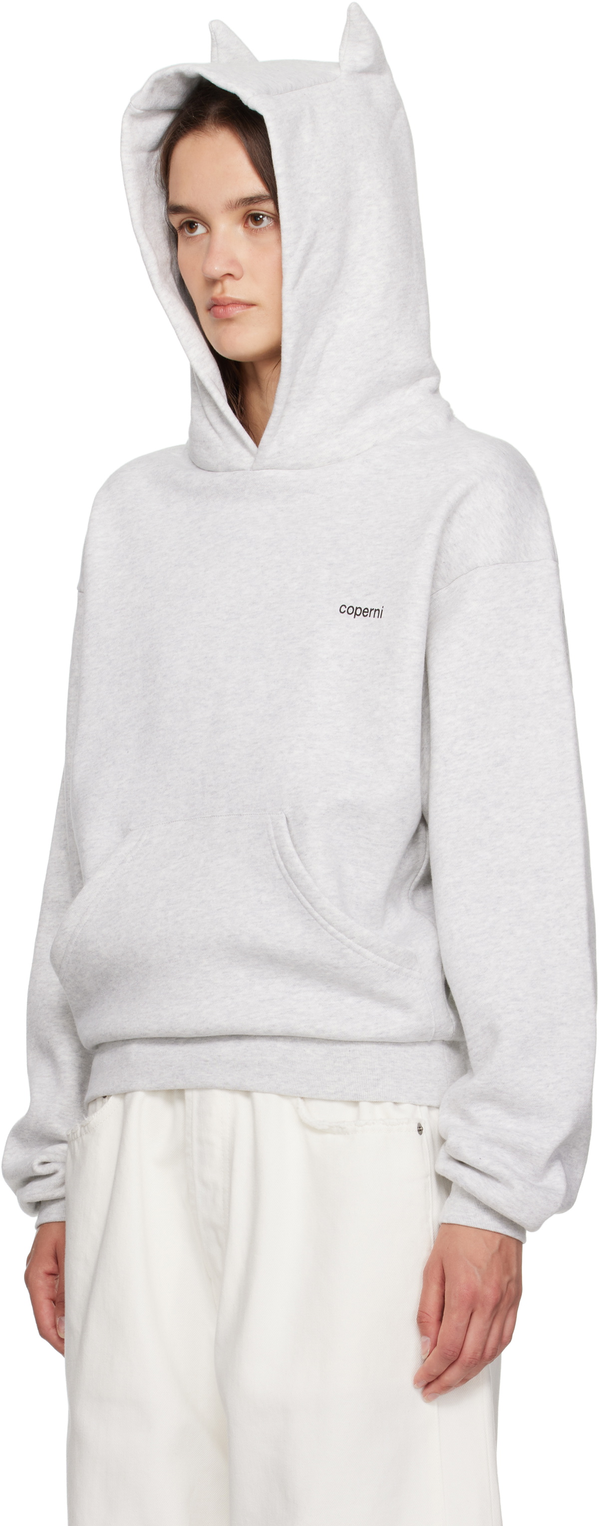 Coperni Gray Horn Hoodie