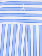 JW ANDERSON - Striped Cotton Poplin Peplum Drape Shirt