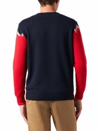 MC2 Saint Barth Man Crewneck Sweater With Campiglio Sun Jacquard
