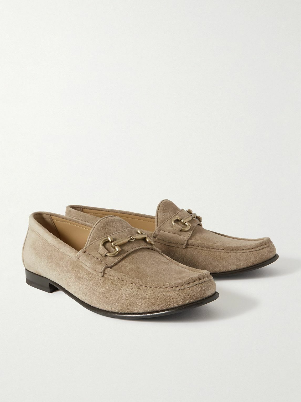 Mocassins Brunello Cucinelli Daim Horsebit Marron Canyon - Neuf Avec Emballage, Luxe