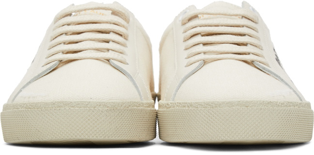 Saint laurent off clearance white court classic sneakers