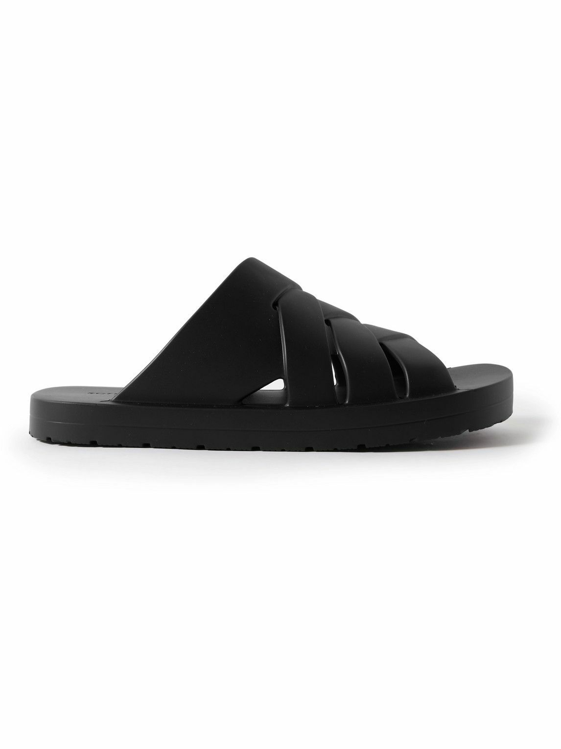 Bottega Veneta - Matt Rubber Sandals - Black Bottega Veneta display picture 1