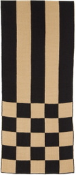 OPEN YY Beige Chessboard Check Muffler Scarf