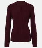 Victoria Beckham Ribbed-knit wool and cashmere sweater