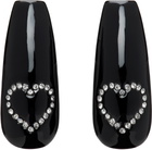 I'm Sorry by Petra Collins SSENSE Exclusive Black & Silver D'heygere Edition Heart Nail Earrings