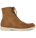 Loro Piana - Walk and Walk Shearling-Lined Suede Boots - Brown