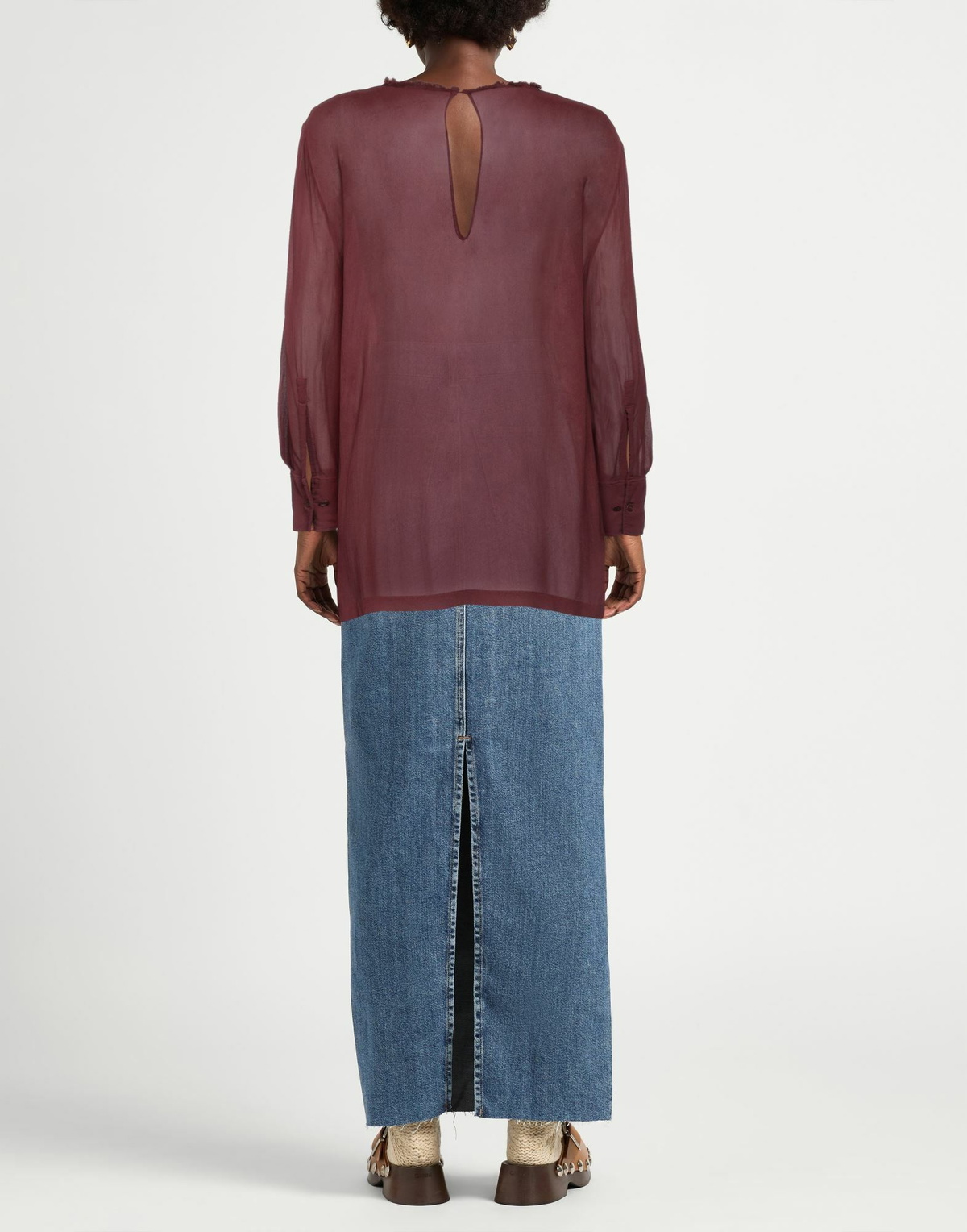 Nude Womens Top Burgundy