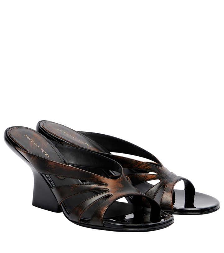 Photo: Dries Van Noten Distressed leather mules
