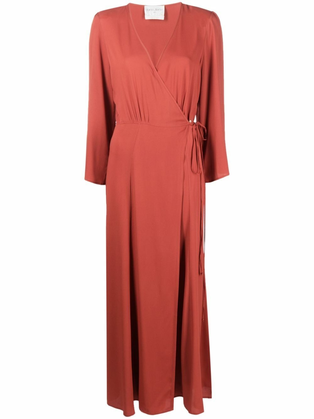 FORTE FORTE - Long Silk Blend Crossover Dress