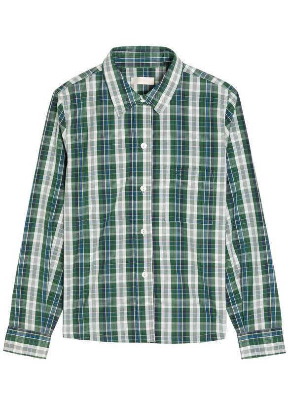Photo: Suzie Kondi Vella Striped Cotton-poplin Shirt Green