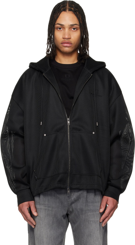 Photo: WOOYOUNGMI Black Mesh Hoodie