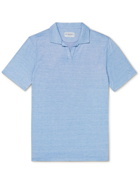 Purdey - Stretch-Cotton and Modal-Blend Polo Shirt - Blue