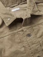 Engineered Garments - Pleated Cotton-Corduroy Trucker Jacket - Brown